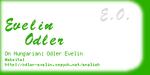 evelin odler business card